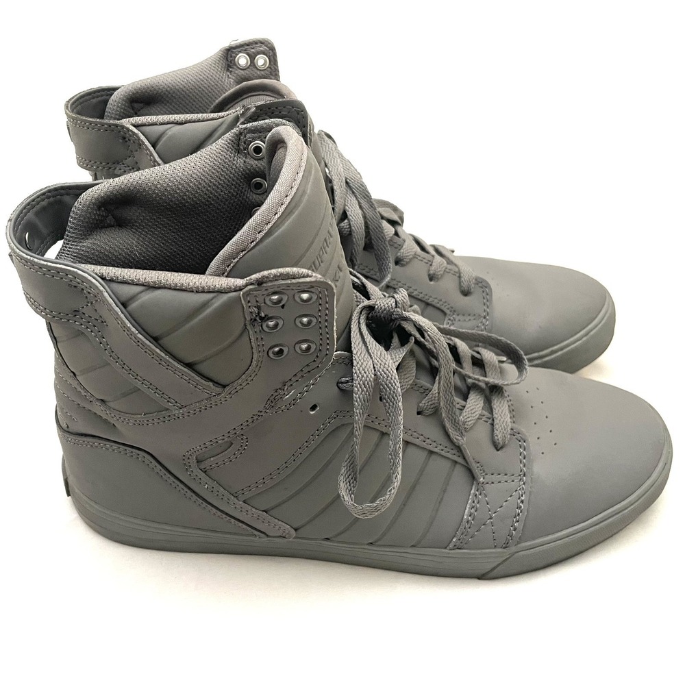 Supra Muska 001 Skytop Shoes Men's 12 Gray High Top Skateboarding Chad Muska